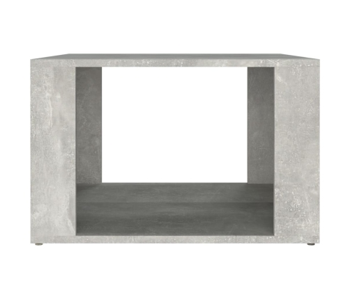 Mesita de noche madera contrachapada gris hormigón 57x55x36 cm