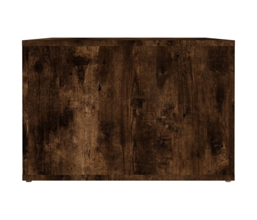 vidaXL Mesita de noche madera contrachapada roble ahumado 57x55x36 cm