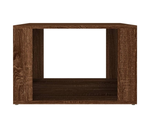 Mesita de noche madera contrachapada marrón roble 57x55x36 cm