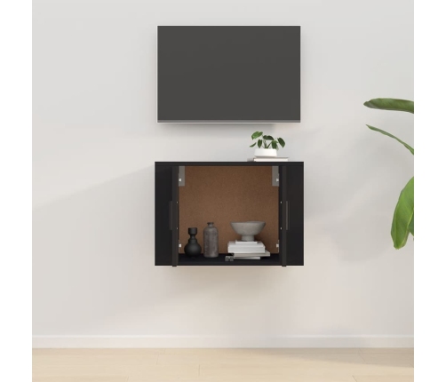 Mueble para TV de pared negro 57x34,5x40 cm