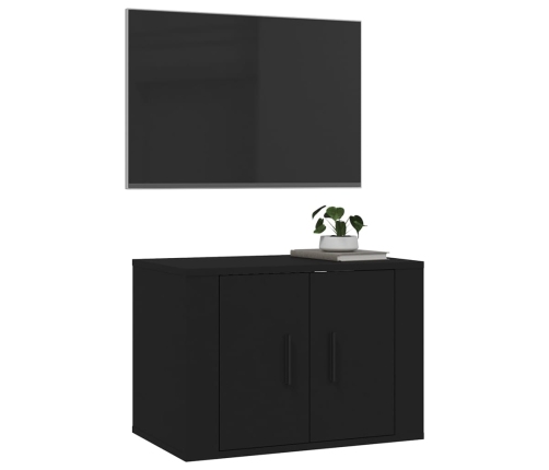 Mueble para TV de pared negro 57x34,5x40 cm