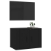 Mueble para TV de pared negro 57x34,5x40 cm