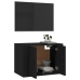 Mueble para TV de pared negro 57x34,5x40 cm