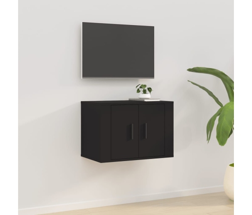 Mueble para TV de pared negro 57x34,5x40 cm