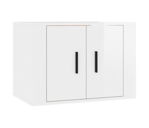 Mueble para TV de pared blanco brillante 57x34,5x40 cm