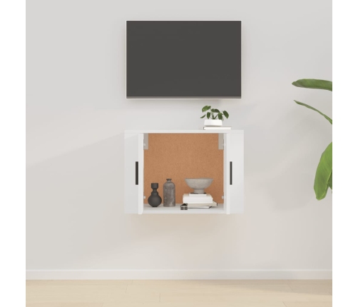 Mueble para TV de pared blanco brillante 57x34,5x40 cm