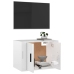 Mueble para TV de pared blanco brillante 57x34,5x40 cm