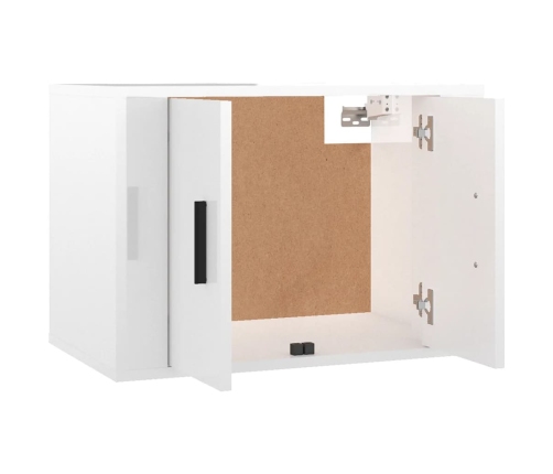 Mueble para TV de pared blanco brillante 57x34,5x40 cm