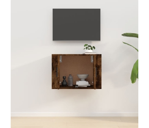 Mueble para TV de pared roble ahumado 57x34,5x40 cm