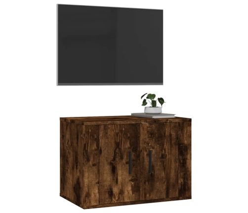 Mueble para TV de pared roble ahumado 57x34,5x40 cm