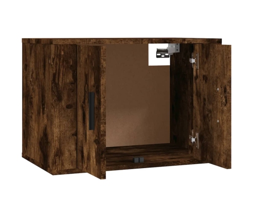 Mueble para TV de pared roble ahumado 57x34,5x40 cm