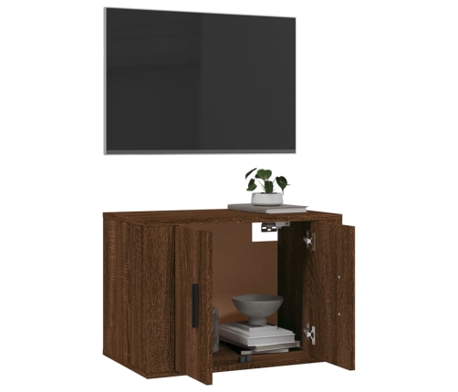 Mueble para TV de pared roble marrón 57x34,5x40 cm