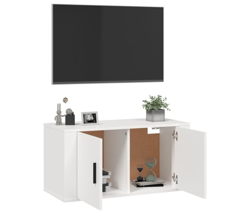 vidaXL Mueble para TV de pared blanco 80x34,5x40 cm