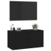 Mueble para TV de pared negro 80x34,5x40 cm