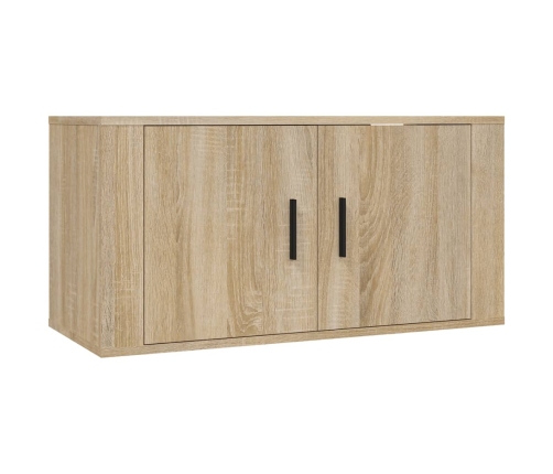 vidaXL Mueble para TV de pared roble Sonoma 80x34,5x40 cm