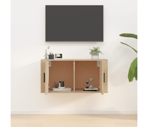 vidaXL Mueble para TV de pared roble Sonoma 80x34,5x40 cm