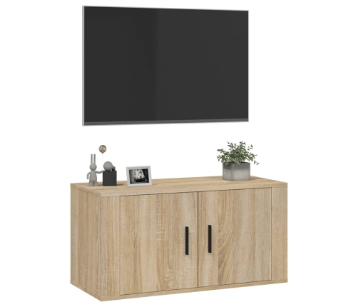 vidaXL Mueble para TV de pared roble Sonoma 80x34,5x40 cm