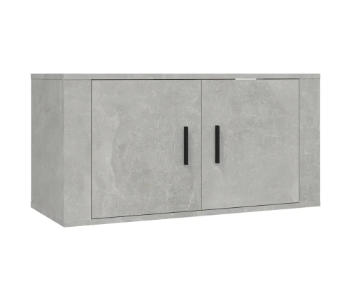 Mueble para TV de pared gris hormigón 80x34,5x40 cm