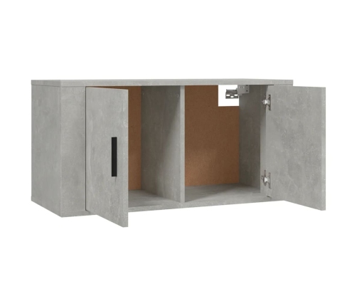 Mueble para TV de pared gris hormigón 80x34,5x40 cm