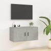 Mueble para TV de pared gris hormigón 80x34,5x40 cm