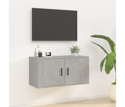 Mueble para TV de pared gris hormigón 80x34,5x40 cm