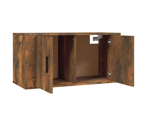 Mueble para TV de pared roble ahumado 80x34,5x40 cm