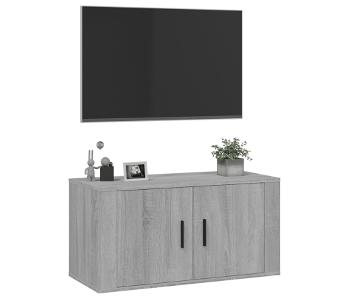 vidaXL Mueble para TV de pared gris Sonoma 80x34,5x40 cm