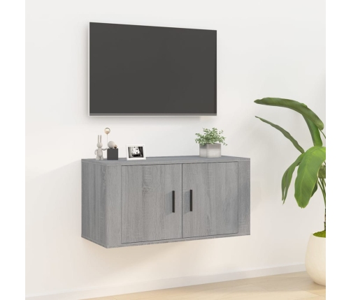 vidaXL Mueble para TV de pared gris Sonoma 80x34,5x40 cm