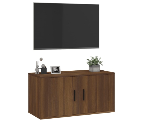 vidaXL Mueble para TV de pared roble marrón 80x34,5x40 cm