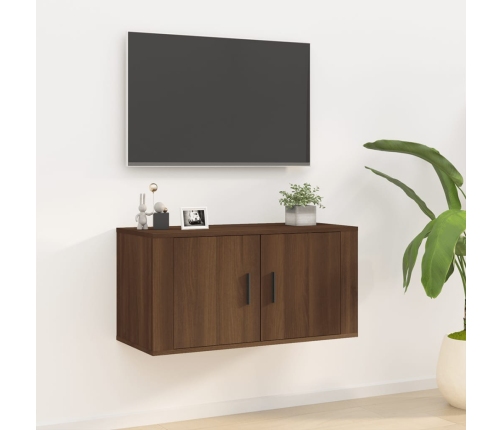 vidaXL Mueble para TV de pared roble marrón 80x34,5x40 cm