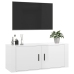 Mueble para TV de pared blanco brillante 100x34,5x40 cm