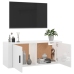 Mueble para TV de pared blanco brillante 100x34,5x40 cm