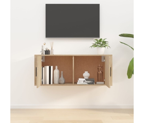 Mueble para TV de pared roble Sonoma 100x34,5x40 cm