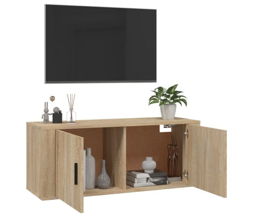 Mueble para TV de pared roble Sonoma 100x34,5x40 cm