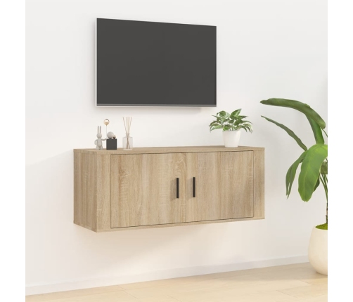 Mueble para TV de pared roble Sonoma 100x34,5x40 cm