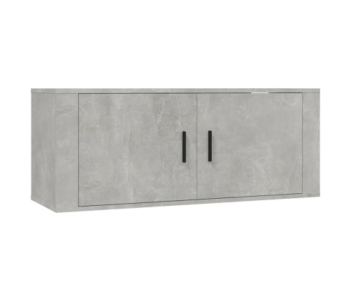 Mueble para TV de pared gris hormigón 100x34,5x40 cm