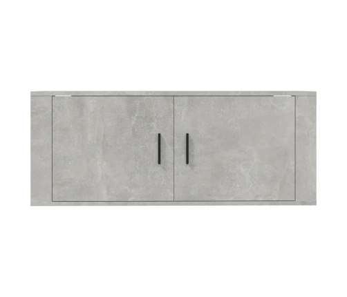 Mueble para TV de pared gris hormigón 100x34,5x40 cm