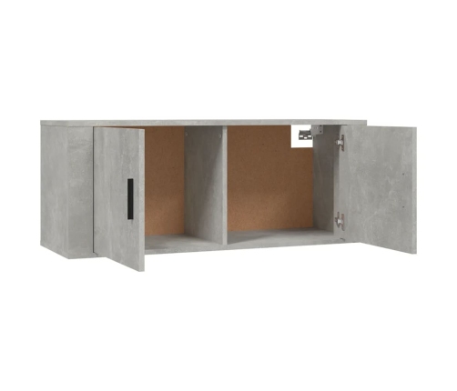 Mueble para TV de pared gris hormigón 100x34,5x40 cm