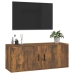 Mueble para TV de pared roble ahumado 100x34,5x40 cm