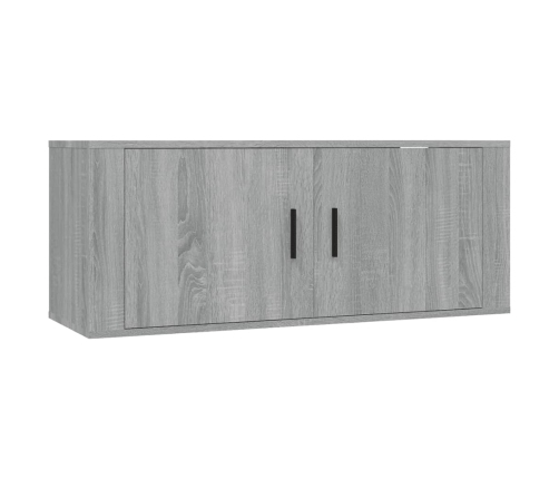 vidaXL Mueble para TV de pared gris Sonoma 100x34,5x40 cm