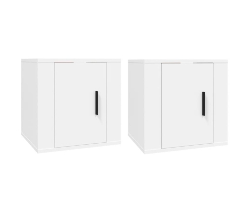 Muebles para TV de pared 2 uds blanco 40x34,5x40 cm