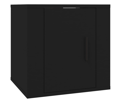 Mueble para TV de pared negro 40x34,5x40 cm