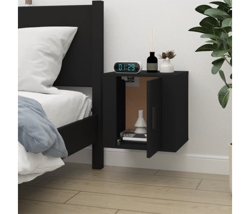 Mueble para TV de pared negro 40x34,5x40 cm