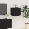 Mueble para TV de pared negro 40x34,5x40 cm