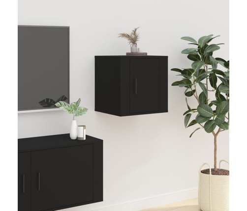 Mueble para TV de pared negro 40x34,5x40 cm