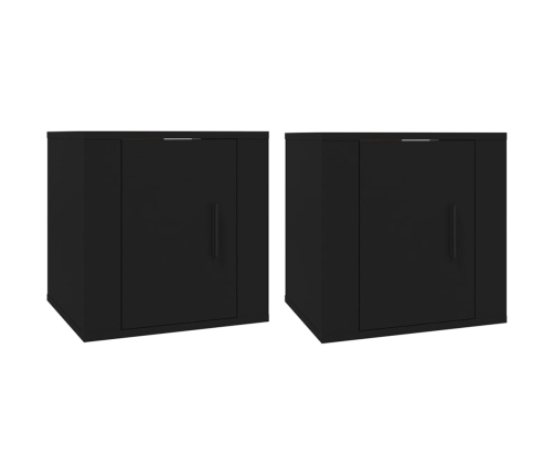 Muebles para TV de pared 2 uds negro 40x34,5x40 cm