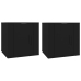 Muebles para TV de pared 2 uds negro 40x34,5x40 cm