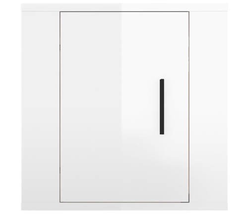 Mueble para TV de pared blanco brillante 40x34,5x40 cm