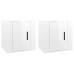 Muebles para TV de pared 2 uds blanco brillante 40x34,5x40 cm