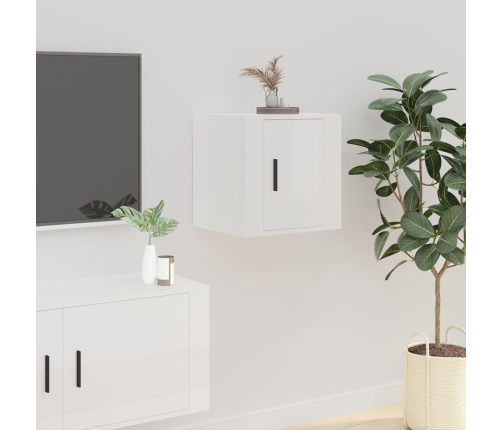 Muebles para TV de pared 2 uds blanco brillante 40x34,5x40 cm